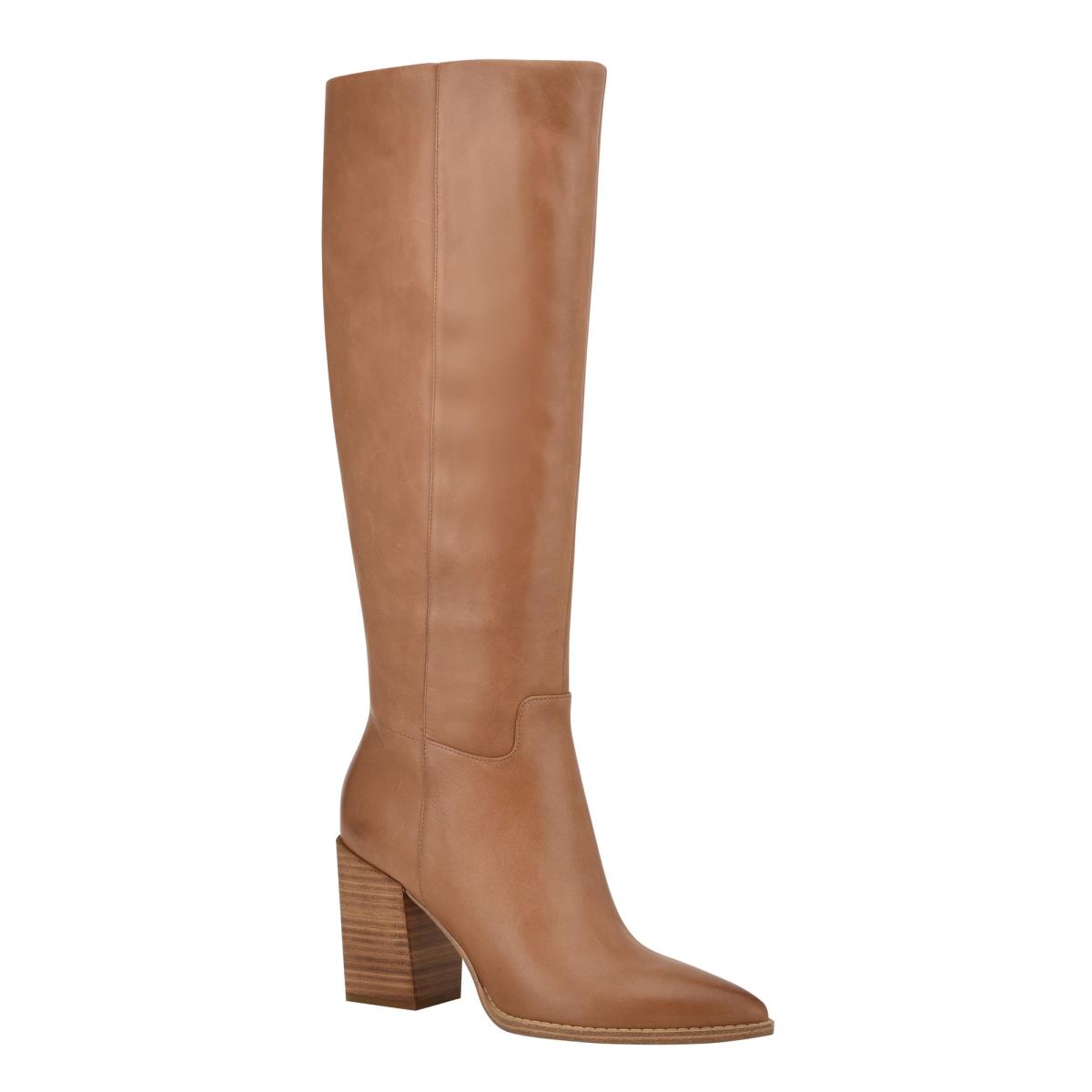 Beige Women's Nine West Brixe Heeled Boots | CUDA76059