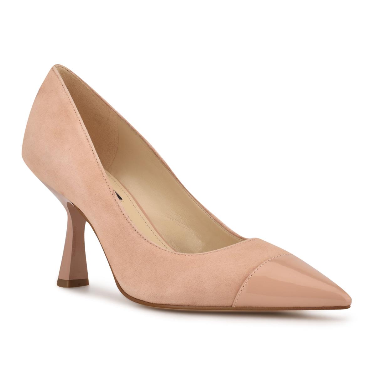 Beige Women's Nine West Hippa Pointy Toe Pumps | VPRF27619