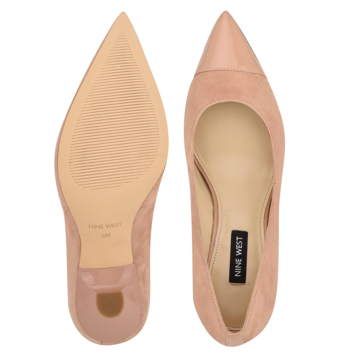 Beige Women's Nine West Hippa Pointy Toe Pumps | VPRF27619