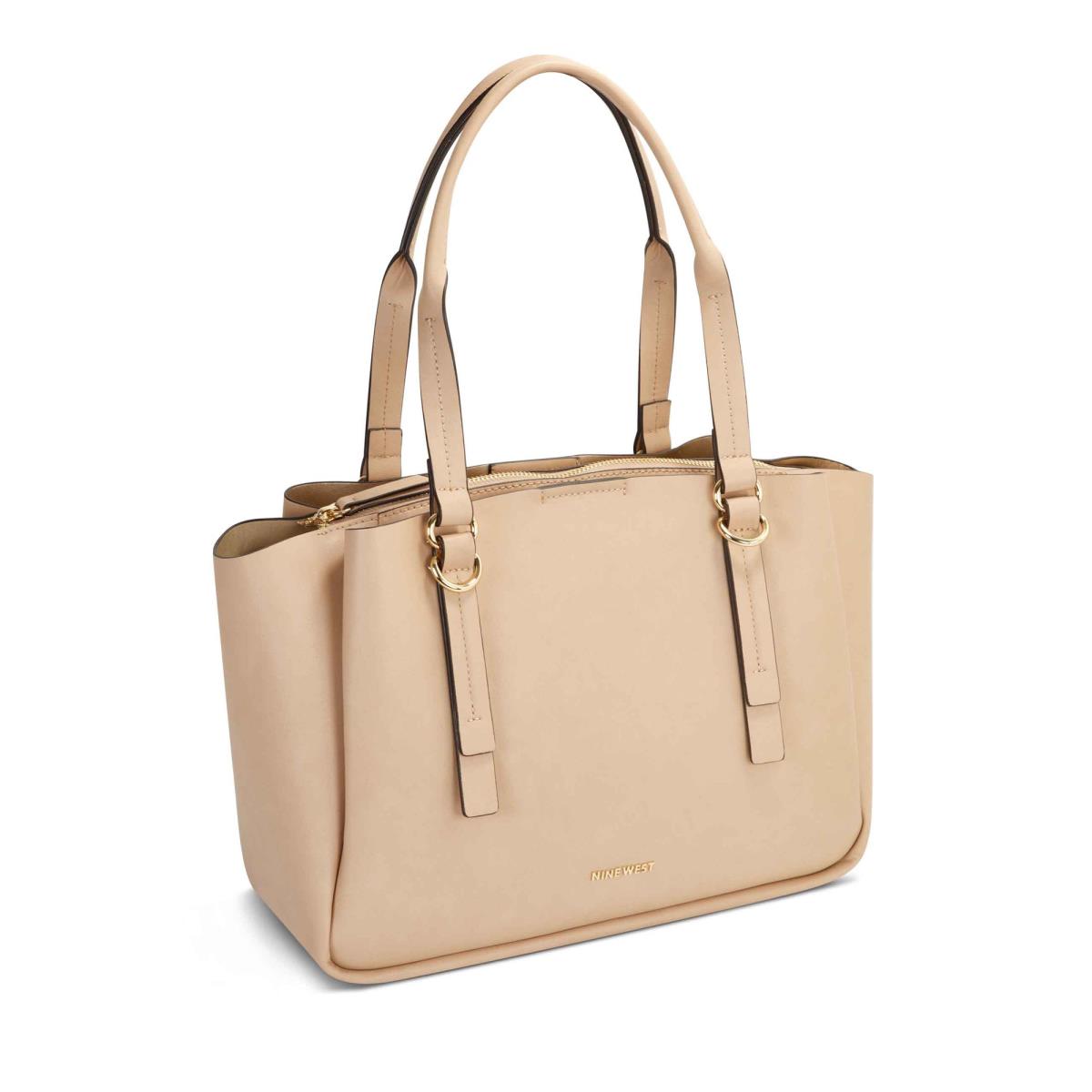 Beige Women's Nine West Maisie Jet Set Satchel Bags | YJUP02356