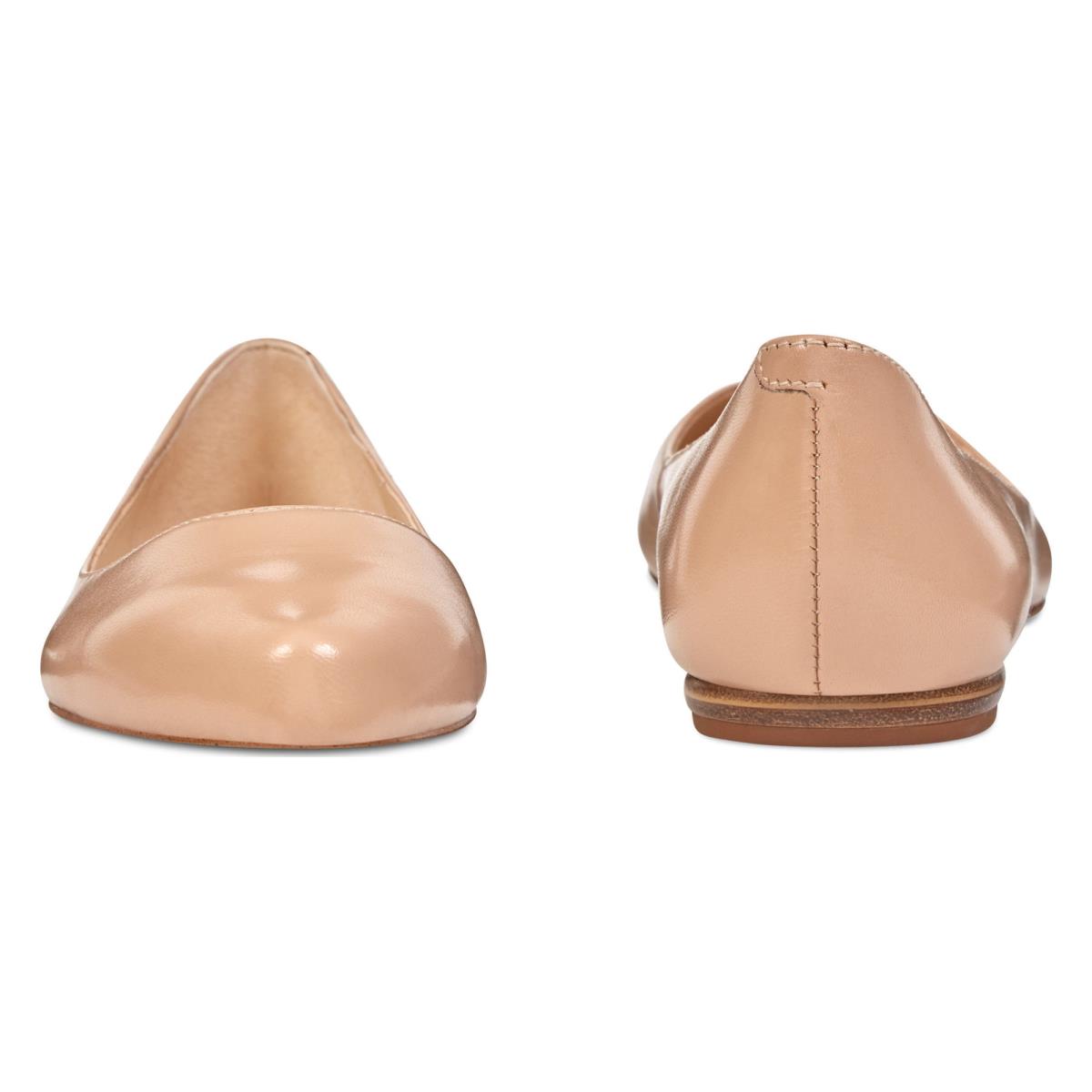 Beige Women's Nine West Speakup Almond Toe Flats | VOAM93580