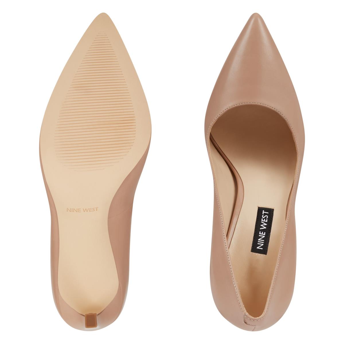 Beige Women's Nine West Tatiana Pointy Toe Pumps | IORV85341