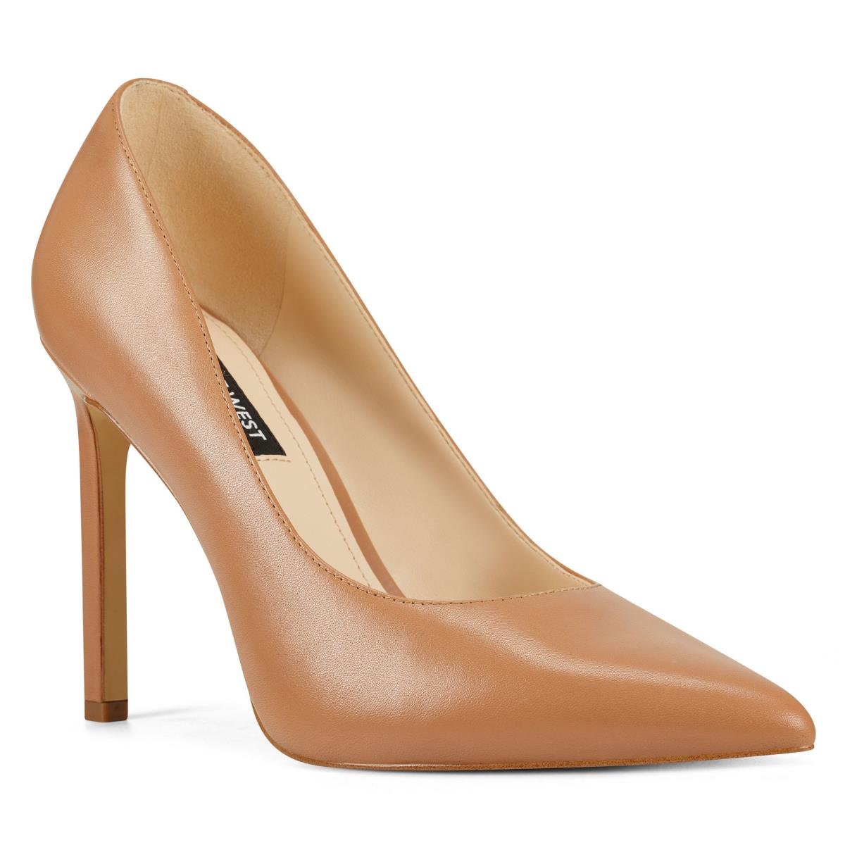 Beige Women's Nine West Tatiana Pointy Toe Pumps | UXDE26038