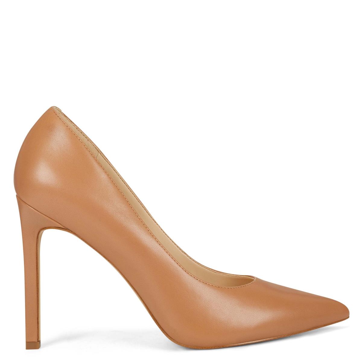 Beige Women\'s Nine West Tatiana Pointy Toe Pumps | UXDE26038