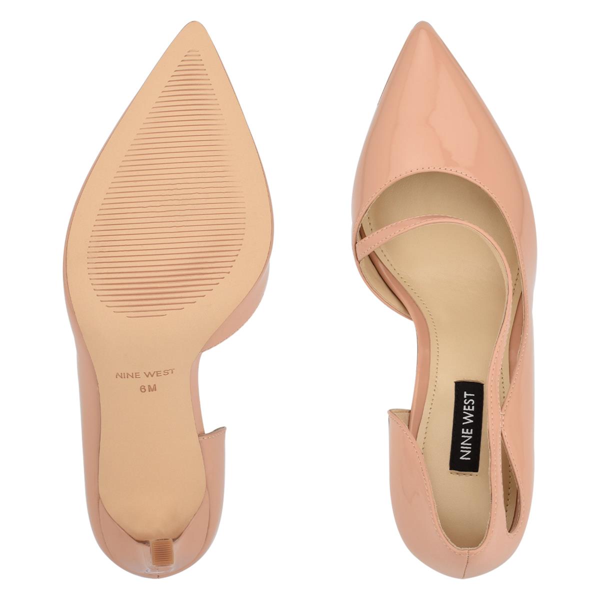 Beige Women's Nine West Twirl Pointy Toe Pumps | ZTVX43872