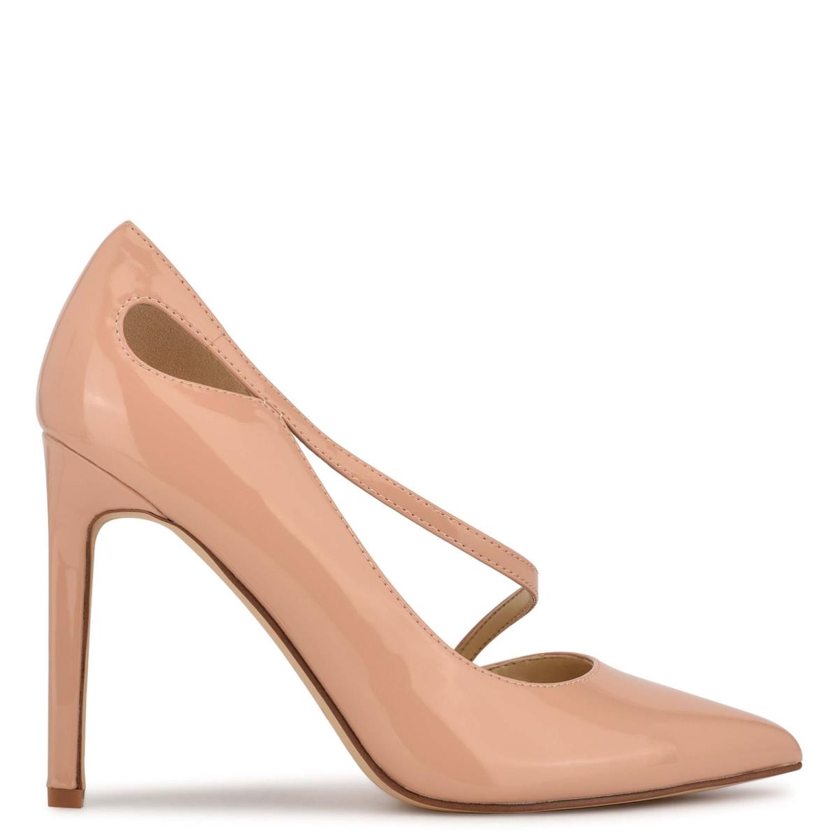 Beige Women\'s Nine West Twirl Pointy Toe Pumps | ZTVX43872