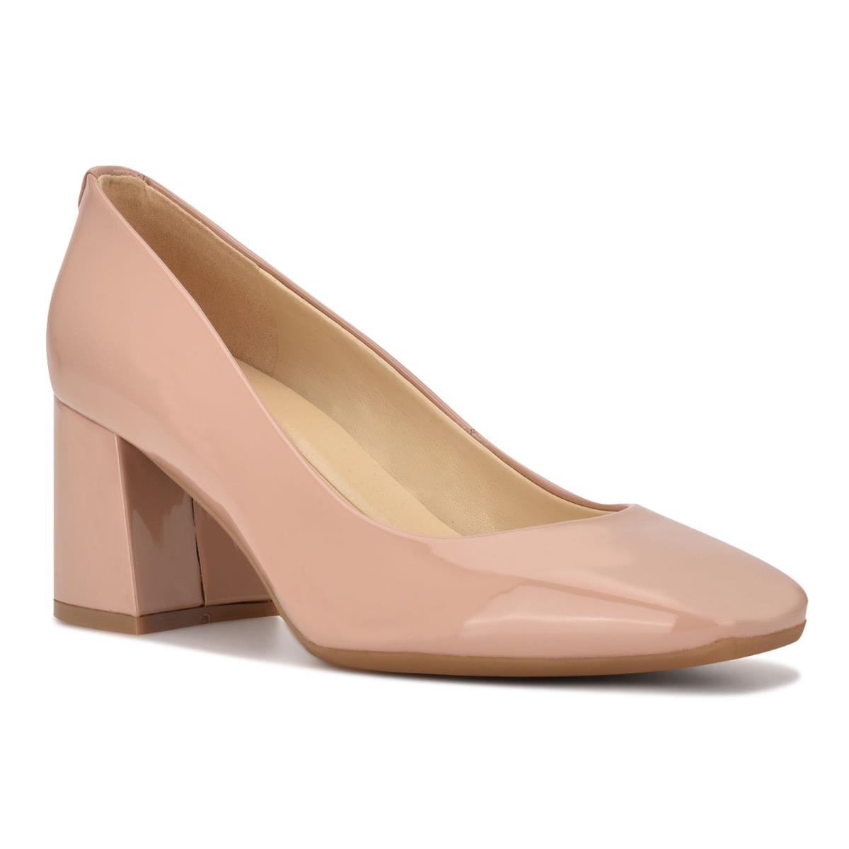 Beige Women's Nine West Vibe 9x9 Block Heel Pumps | KOUW50497