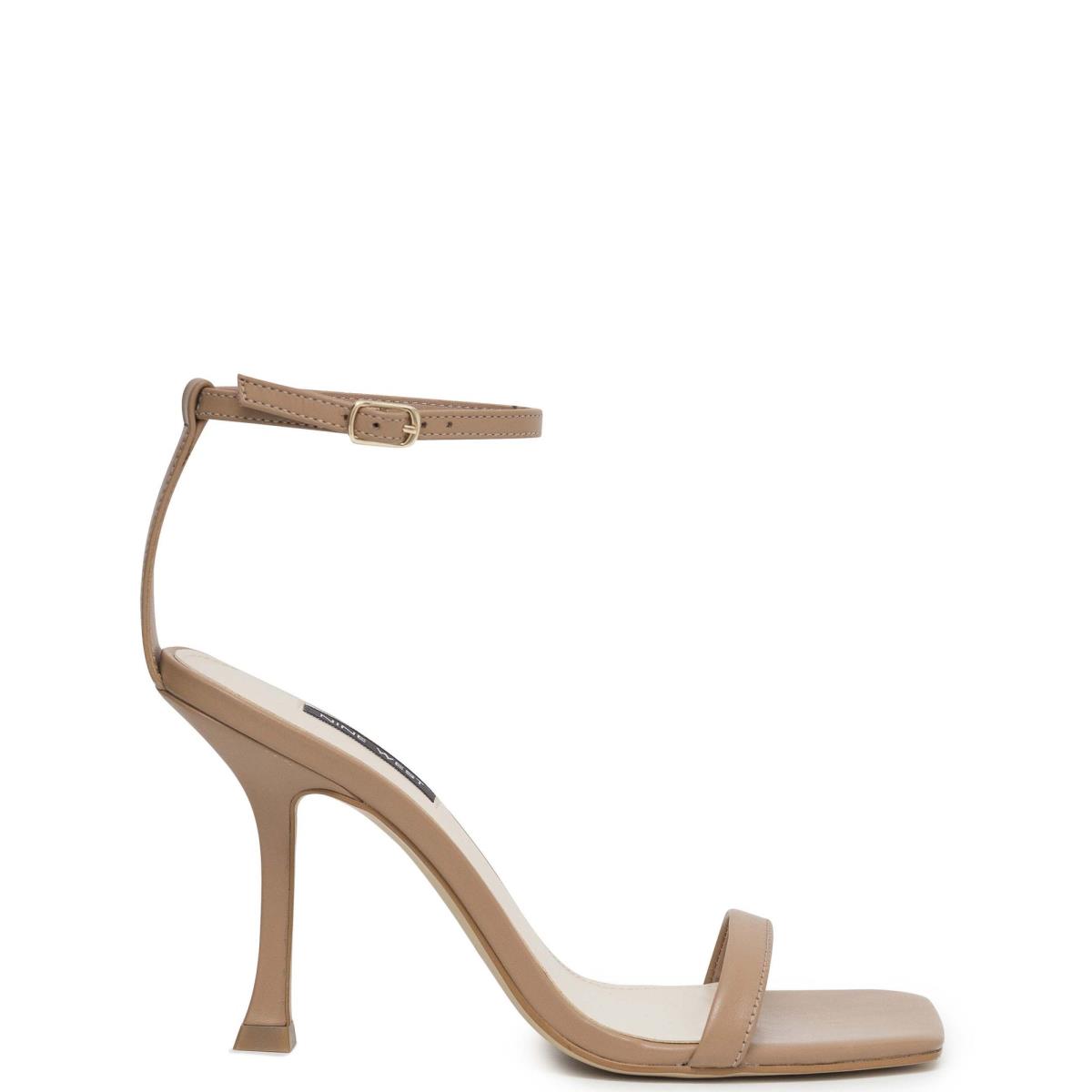 Beige Women\'s Nine West Yess Ankle Strap Sandals | XDMG16592