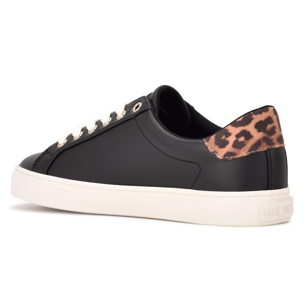 Black / Leopard Women's Nine West Best Casual Sneakers | IJTL75318