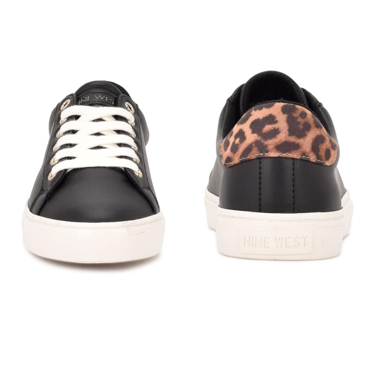 Black / Leopard Women's Nine West Best Casual Sneakers | IJTL75318