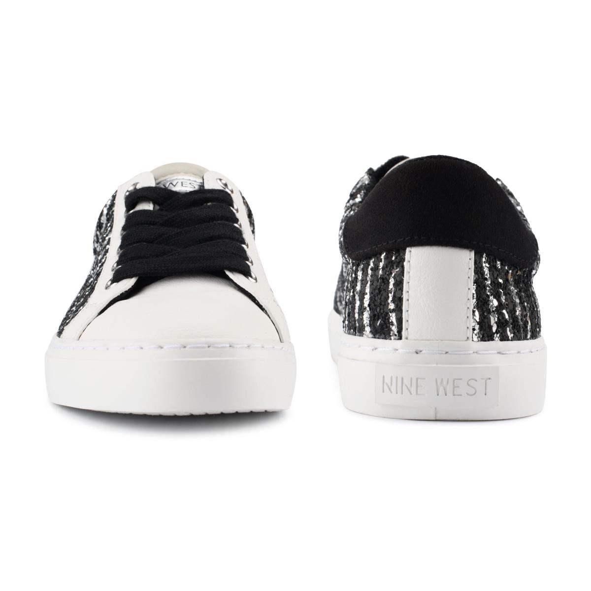 Black / White Women's Nine West Best Casual Sneakers | KJCM68291