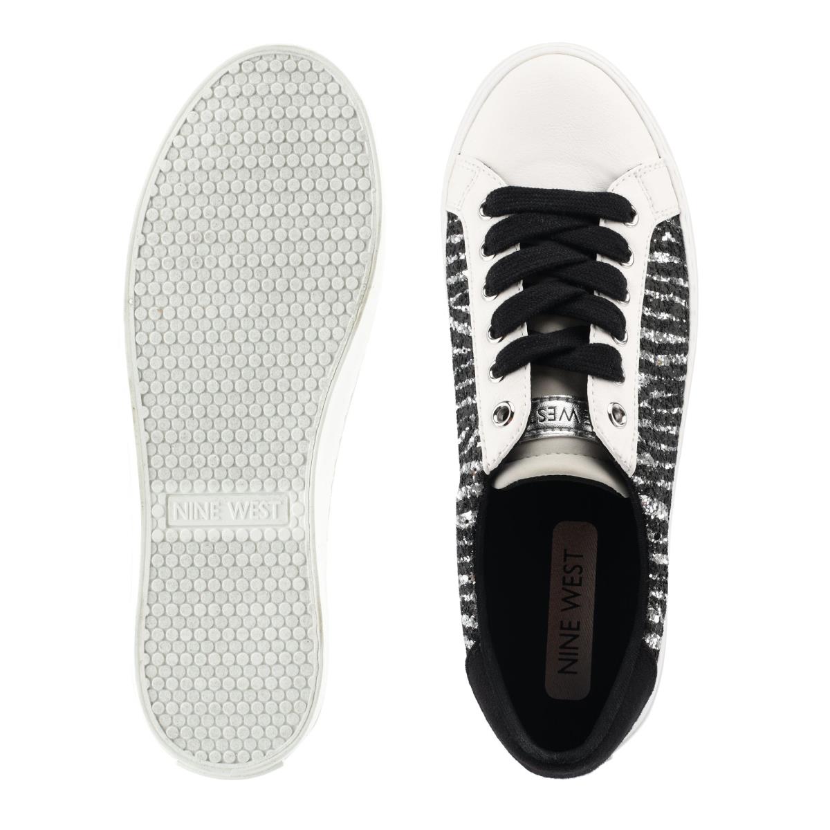 Black / White Women's Nine West Best Casual Sneakers | KJCM68291