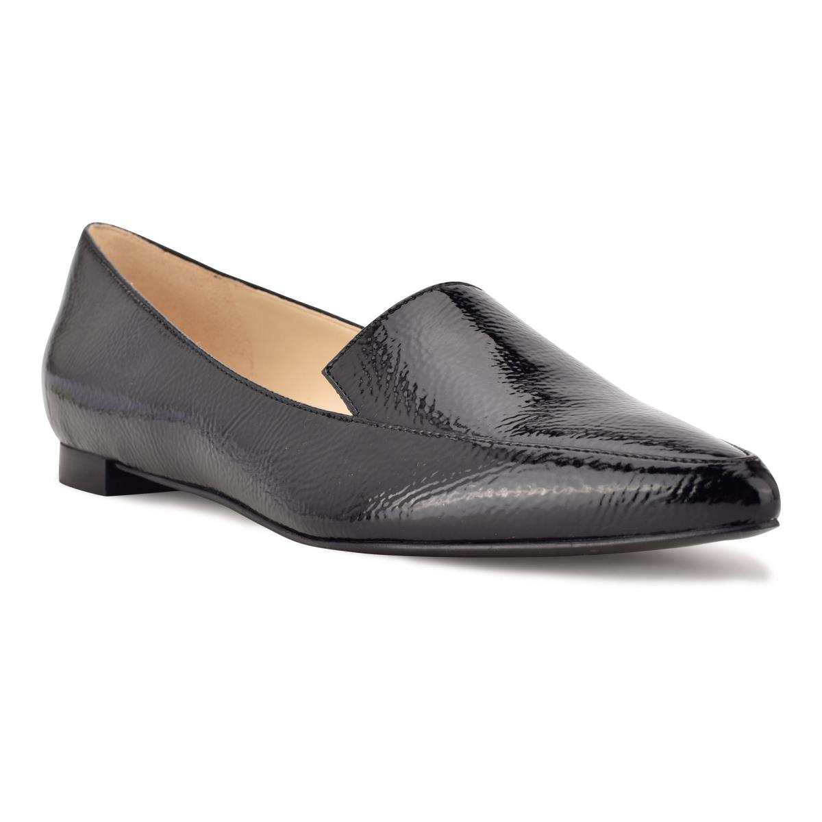 Black Women's Nine West Abay Smoking Flats | RMIT05379