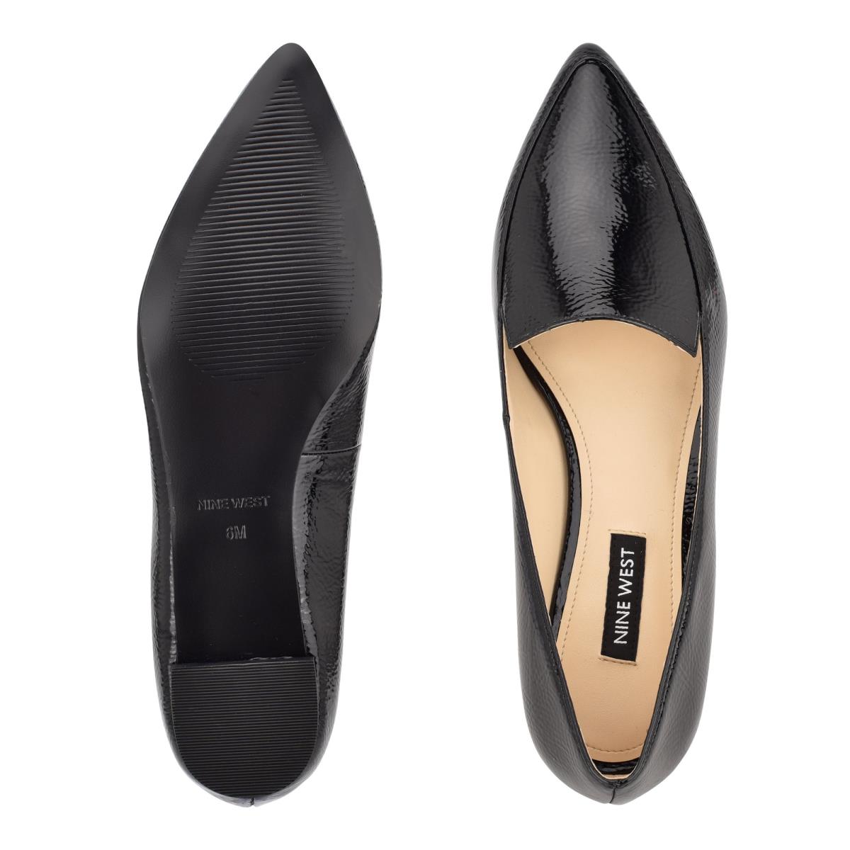 Black Women's Nine West Abay Smoking Flats | RMIT05379