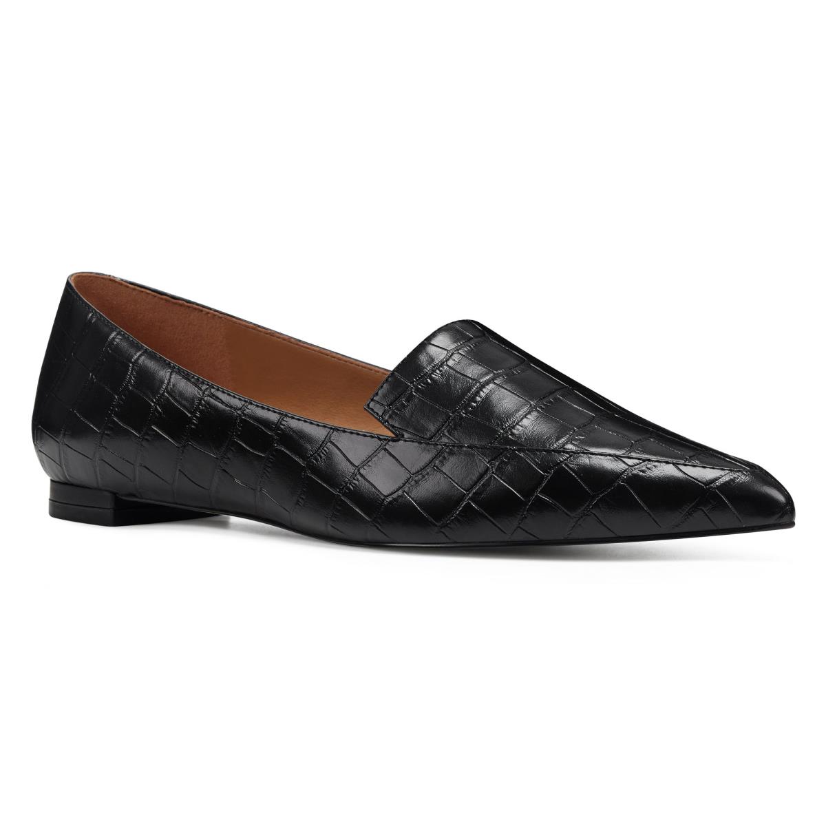 Black Women's Nine West Abay Smoking Flats | UKNV45367