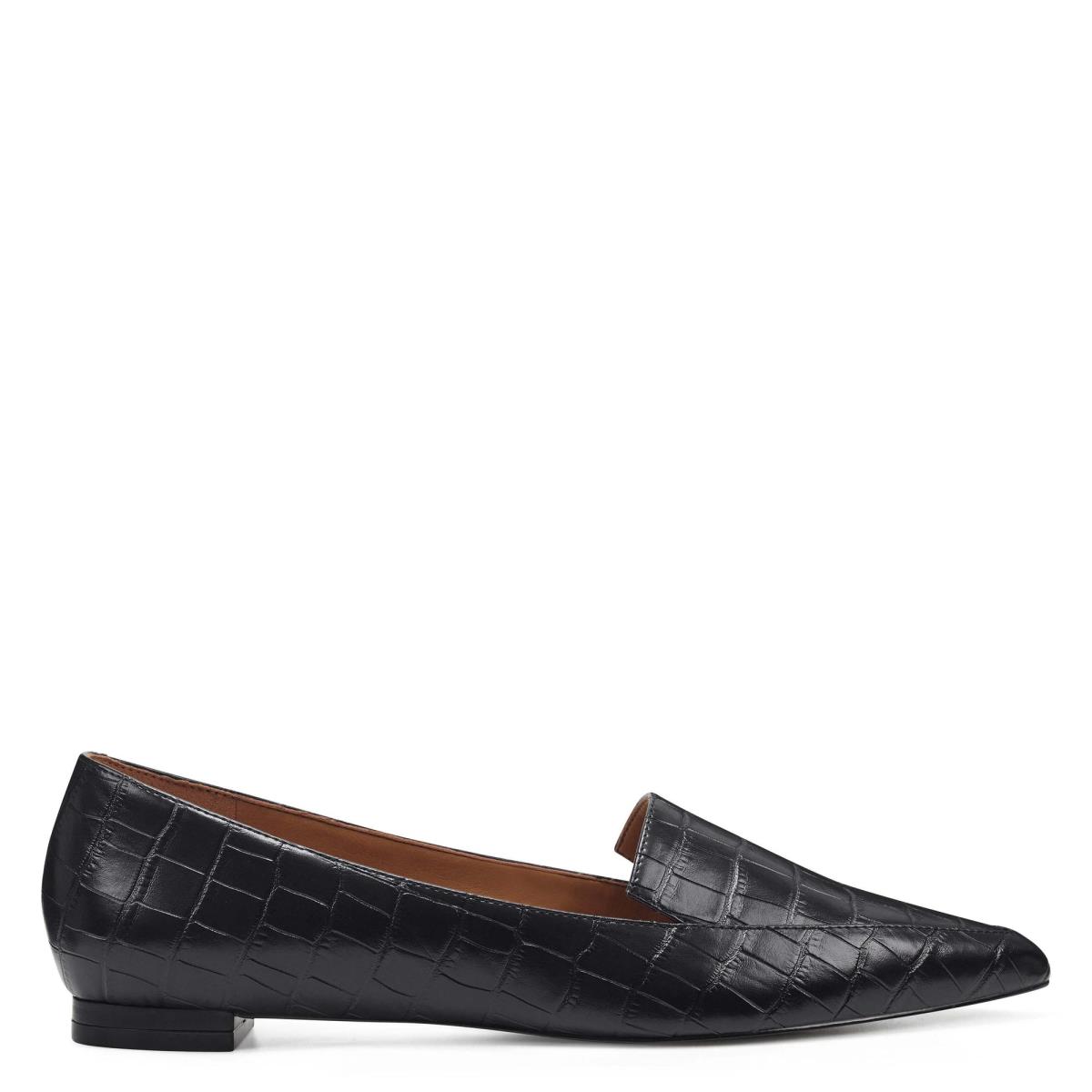 Black Women\'s Nine West Abay Smoking Flats | UKNV45367