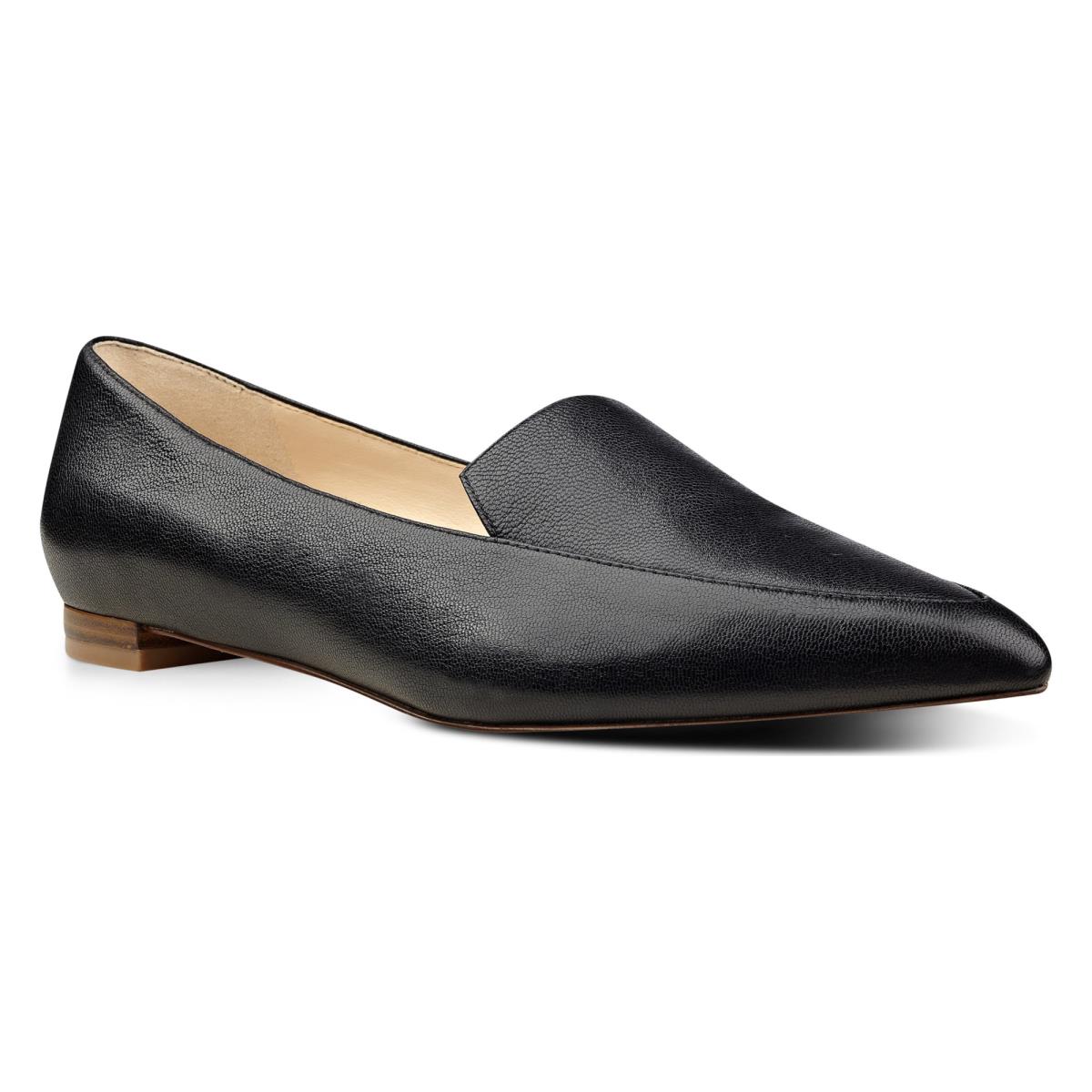 Black Women's Nine West Abay Smoking Flats | YMBV14865