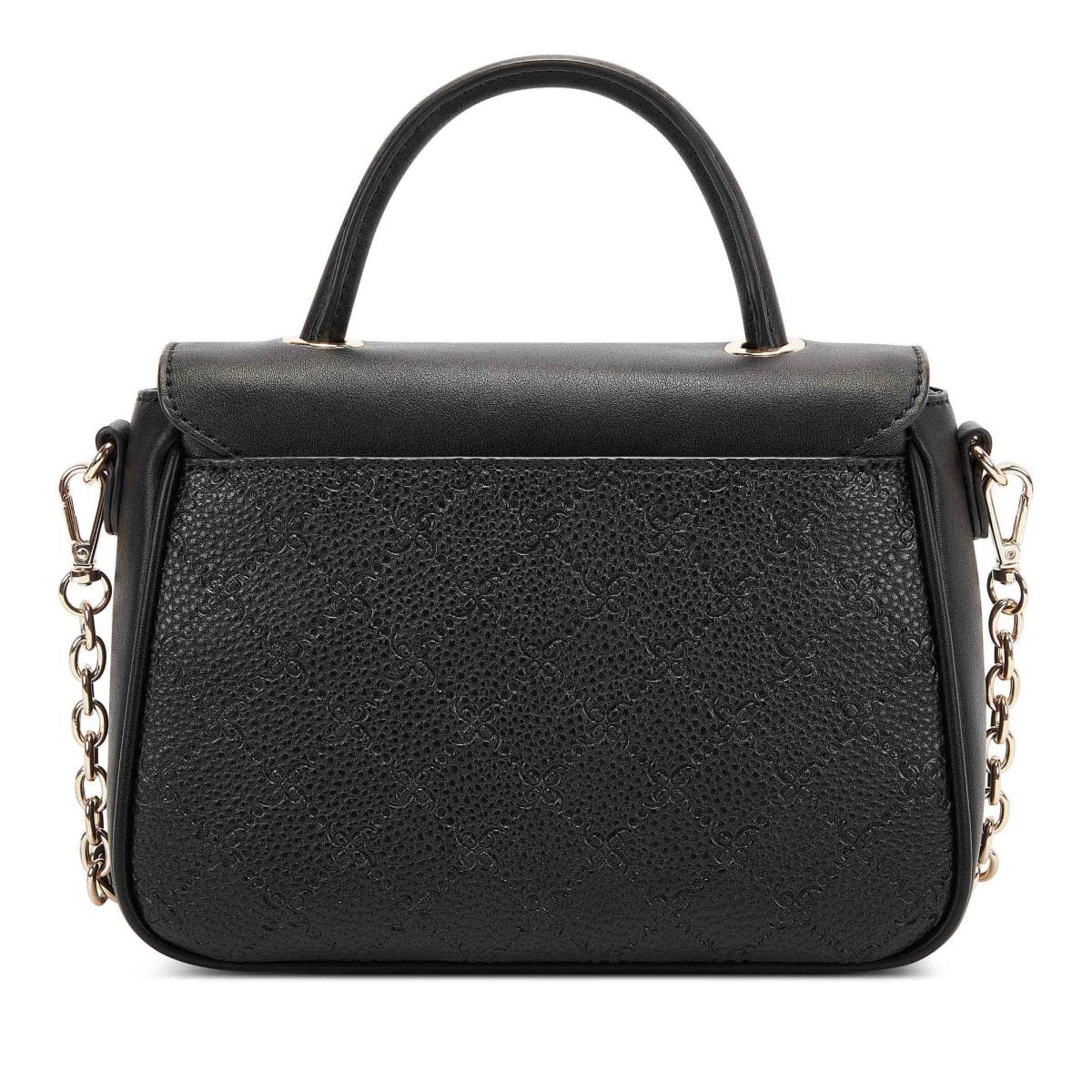 Black Women's Nine West Addy Mini Top Handle Flap Crossbody Bags | MQEK42691