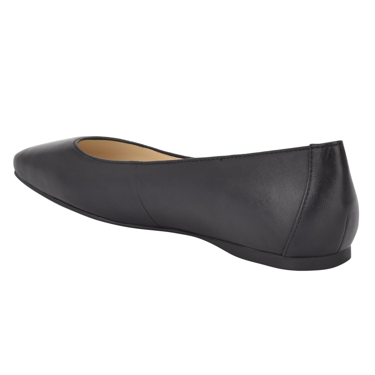 Black Women's Nine West Alena Square-Toe Flats | TEUV73025