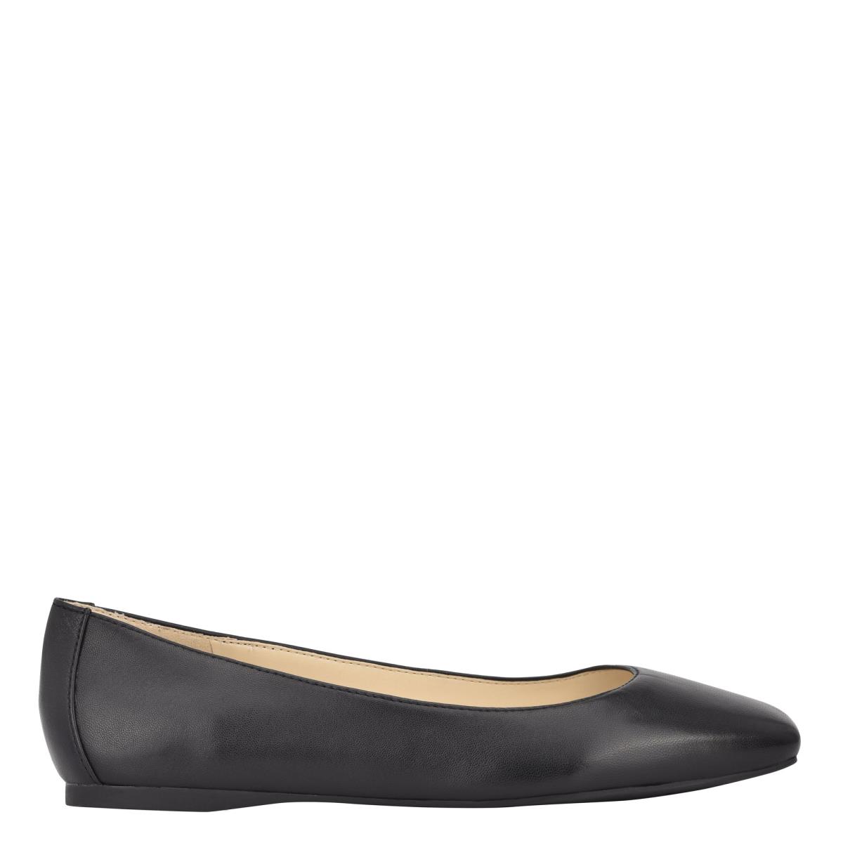 Black Women\'s Nine West Alena Square-Toe Flats | TEUV73025