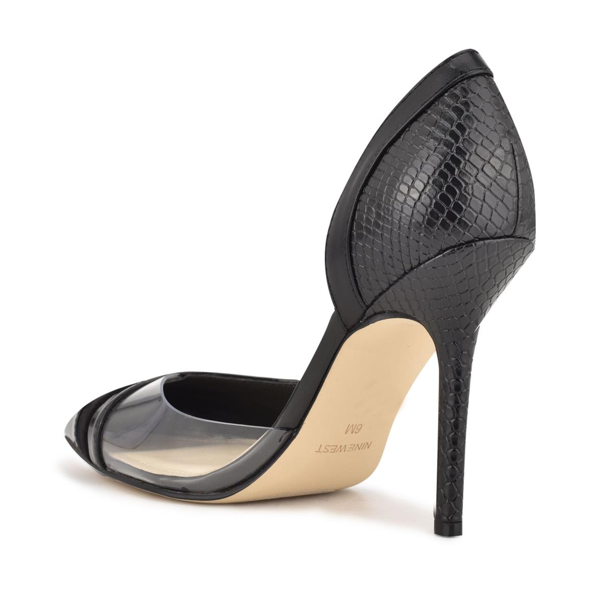 Black Women's Nine West Behave Pointy Toe Pumps | CBWA43759