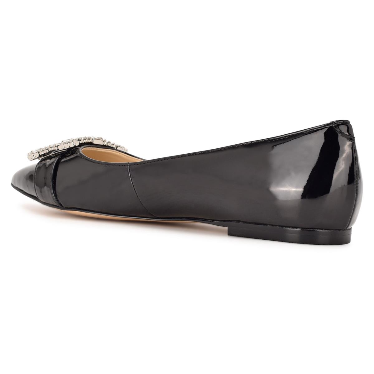 Black Women's Nine West Behold Dress Ballet Flats | WHCS37652