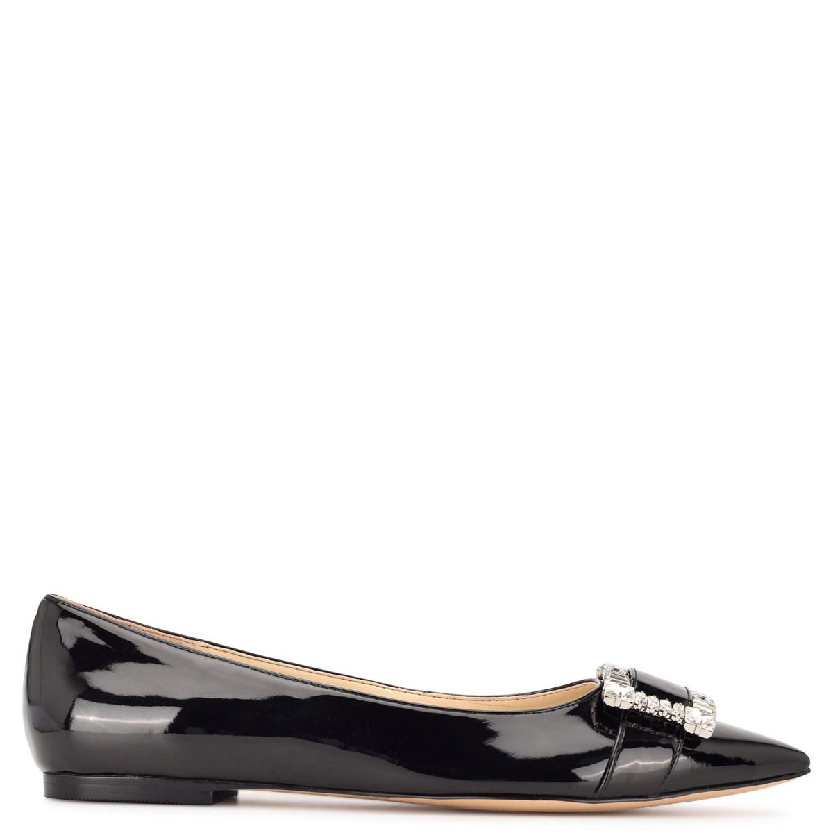 Black Women\'s Nine West Behold Dress Ballet Flats | WHCS37652