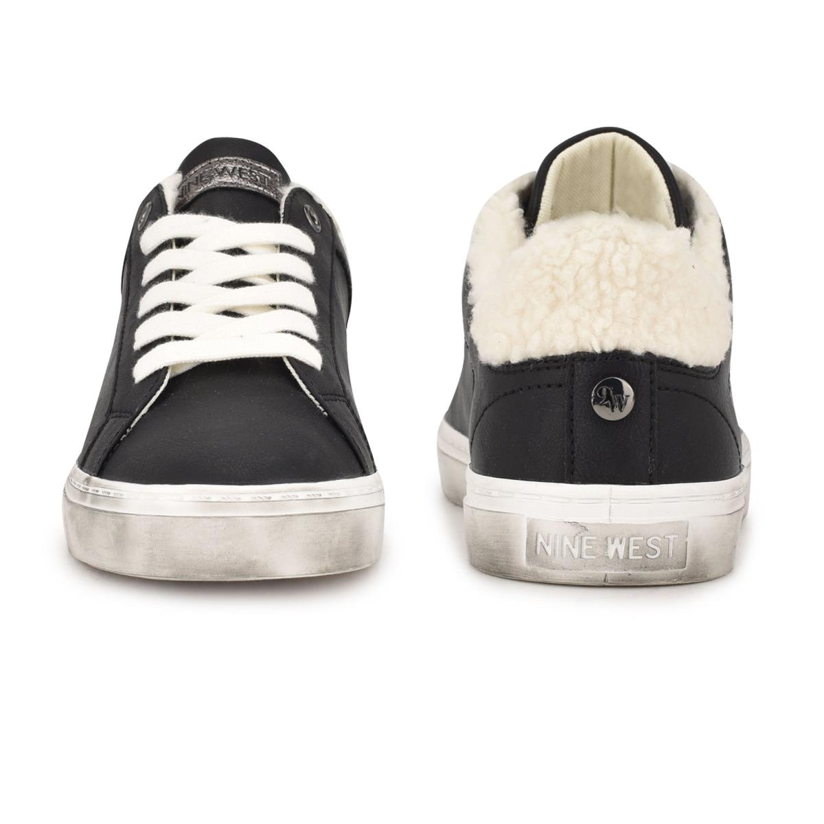 Black Women's Nine West Bribe Casual Sneakers | UZXM56023