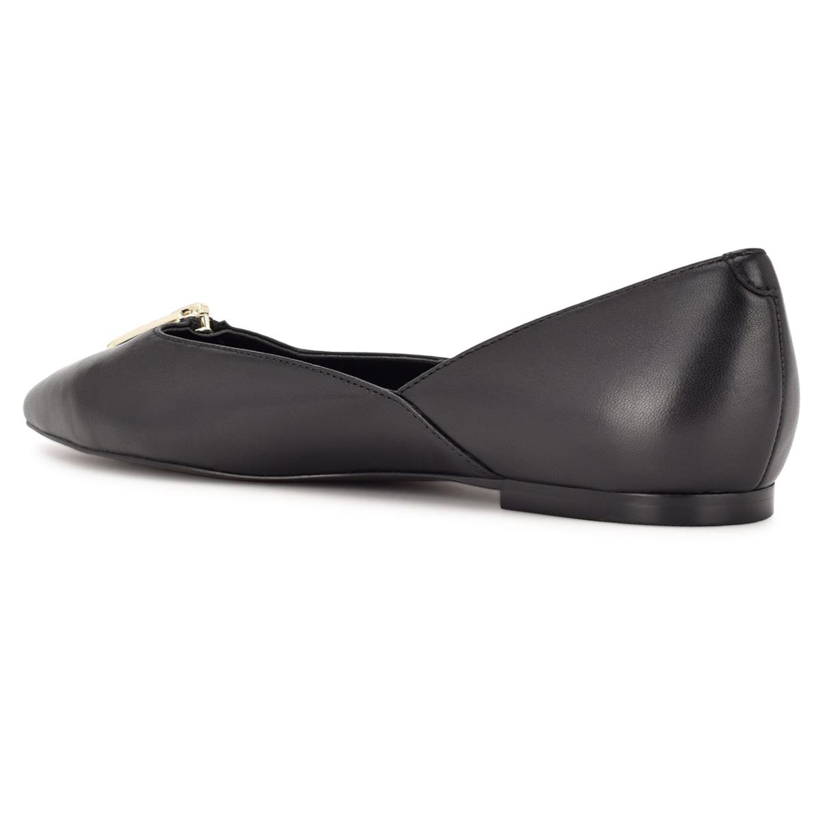 Black Women's Nine West Brina Pointy Toe Ballet Flats | MKDE65291