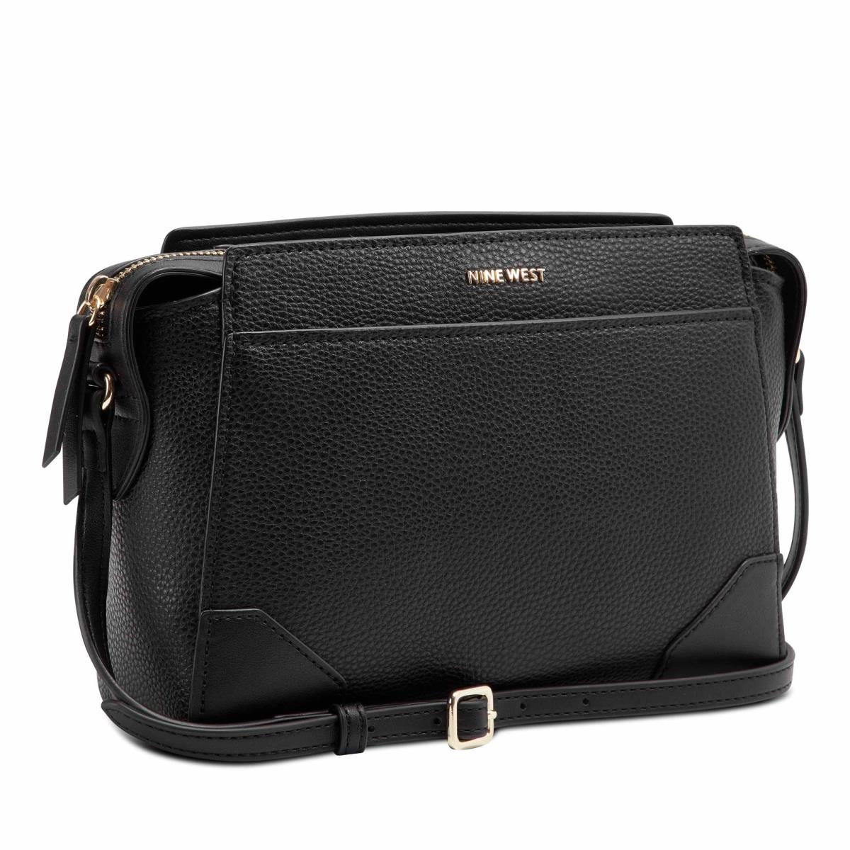 Black Women's Nine West Brooklyn Jet Set Crossbody Bags | VWYG98013