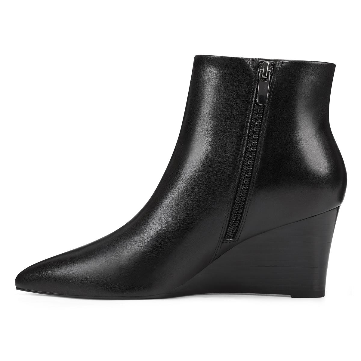 Black Women's Nine West Carter Wedge Booties | ARBX41839