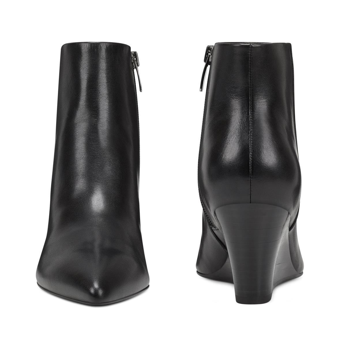 Black Women's Nine West Carter Wedge Booties | ARBX41839