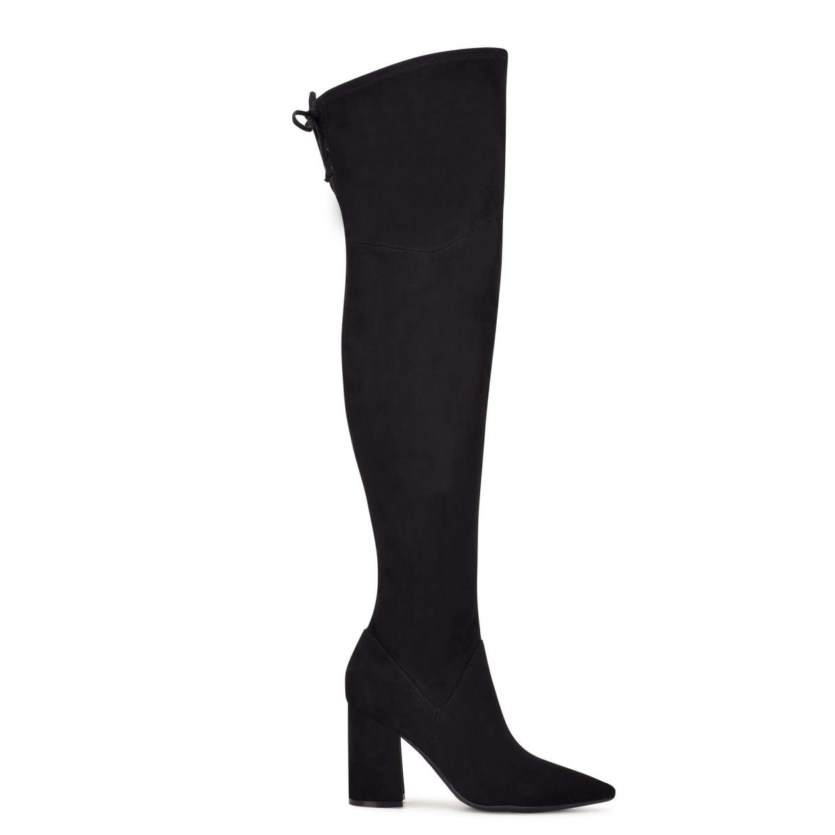 Black Women\'s Nine West Ceeya 9x9 Over The Knee Heeled Boots | GLZX56913