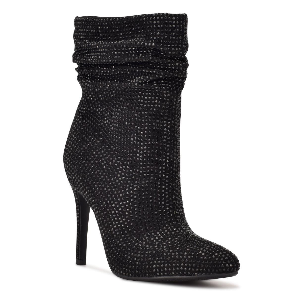 Black Women's Nine West Dazzle Dress Booties | DTFE60128