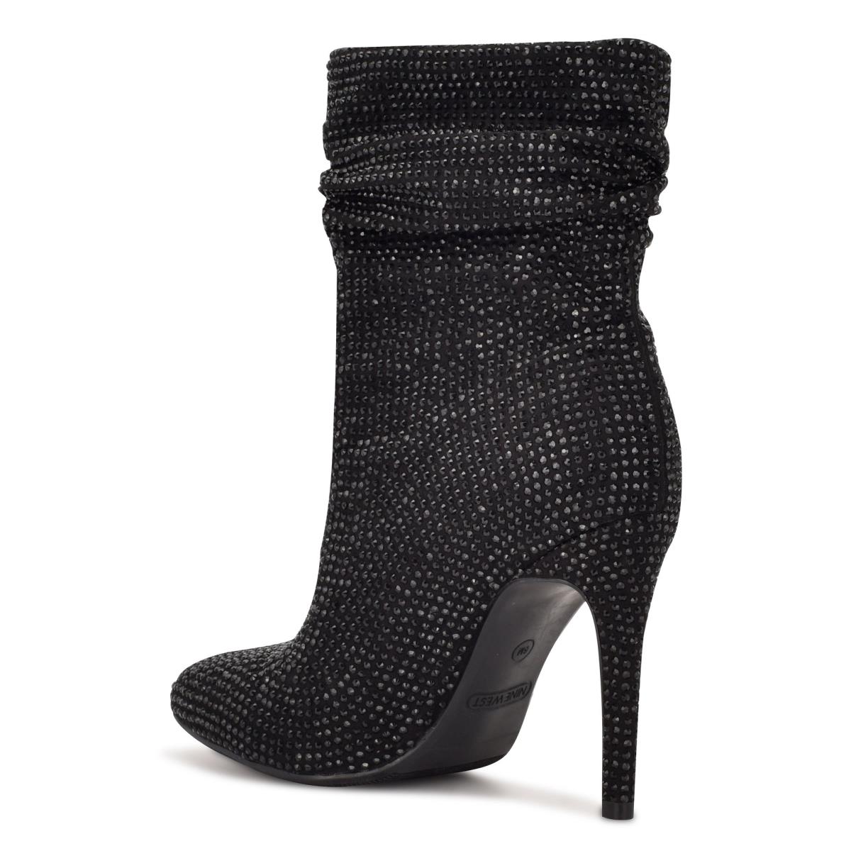 Black Women's Nine West Dazzle Dress Booties | DTFE60128