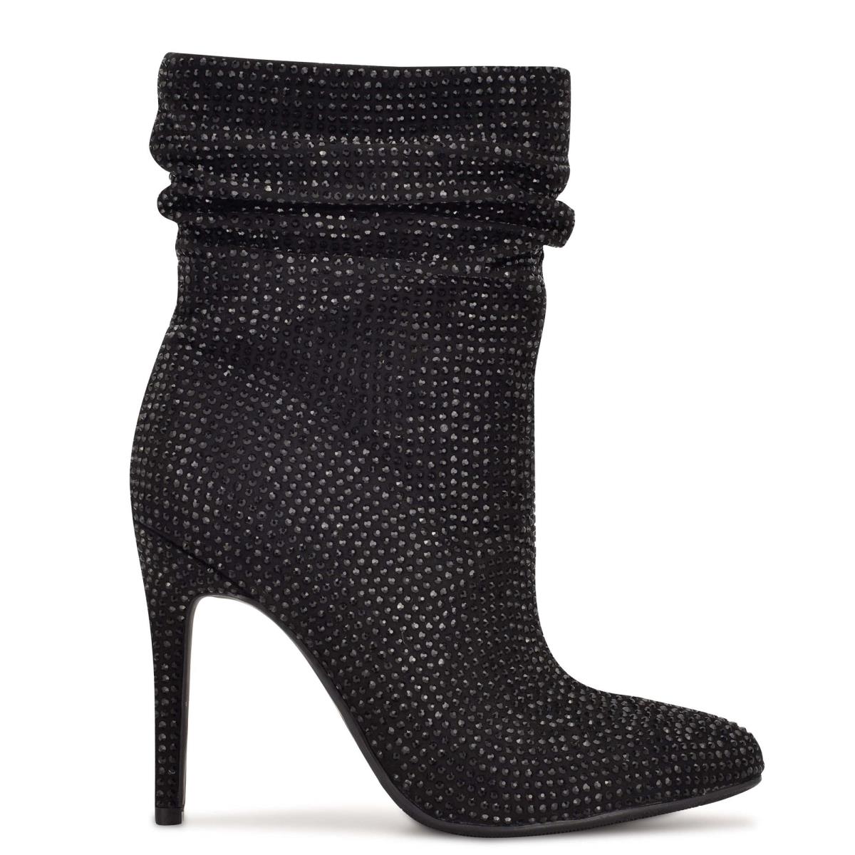 Black Women\'s Nine West Dazzle Dress Booties | DTFE60128