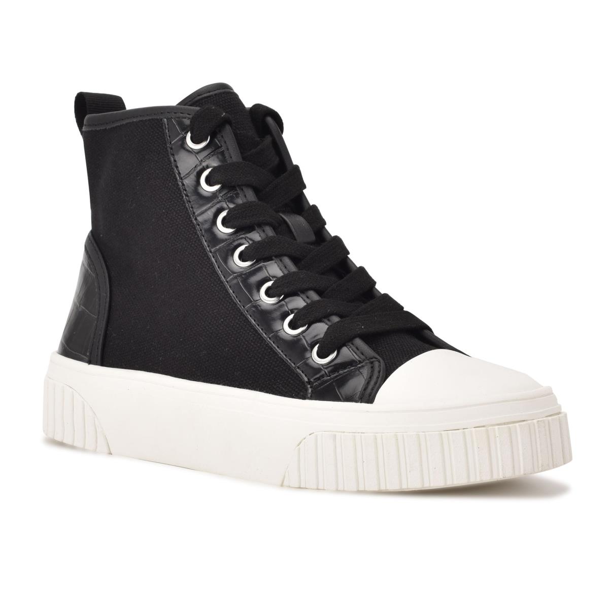 Black Women's Nine West Dyiane High Top Sneakers | RBDC20819