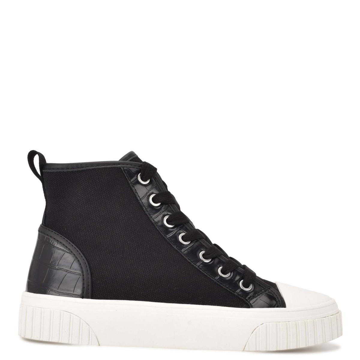 Black Women\'s Nine West Dyiane High Top Sneakers | RBDC20819