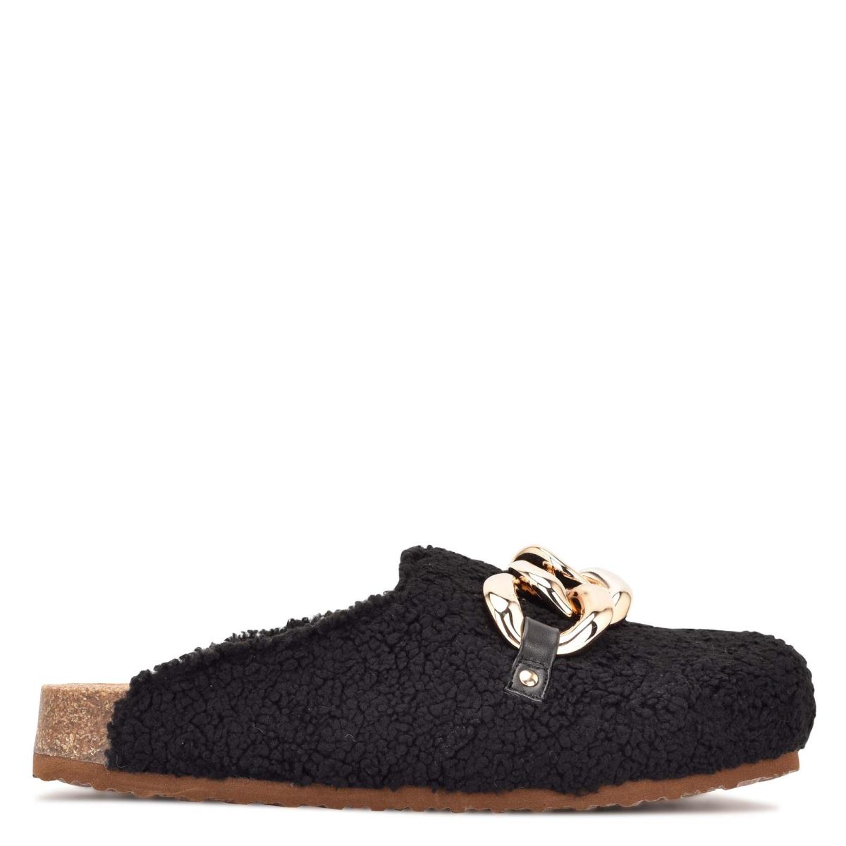 Black Women\'s Nine West Everyth Cozy Mules | AEFS69532