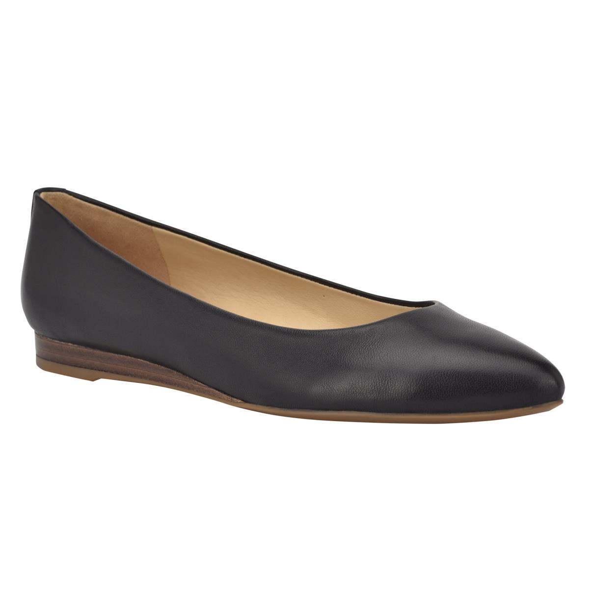 Black Women's Nine West Ferdi 9x9 Pointy Toe Flats | VLAE47326