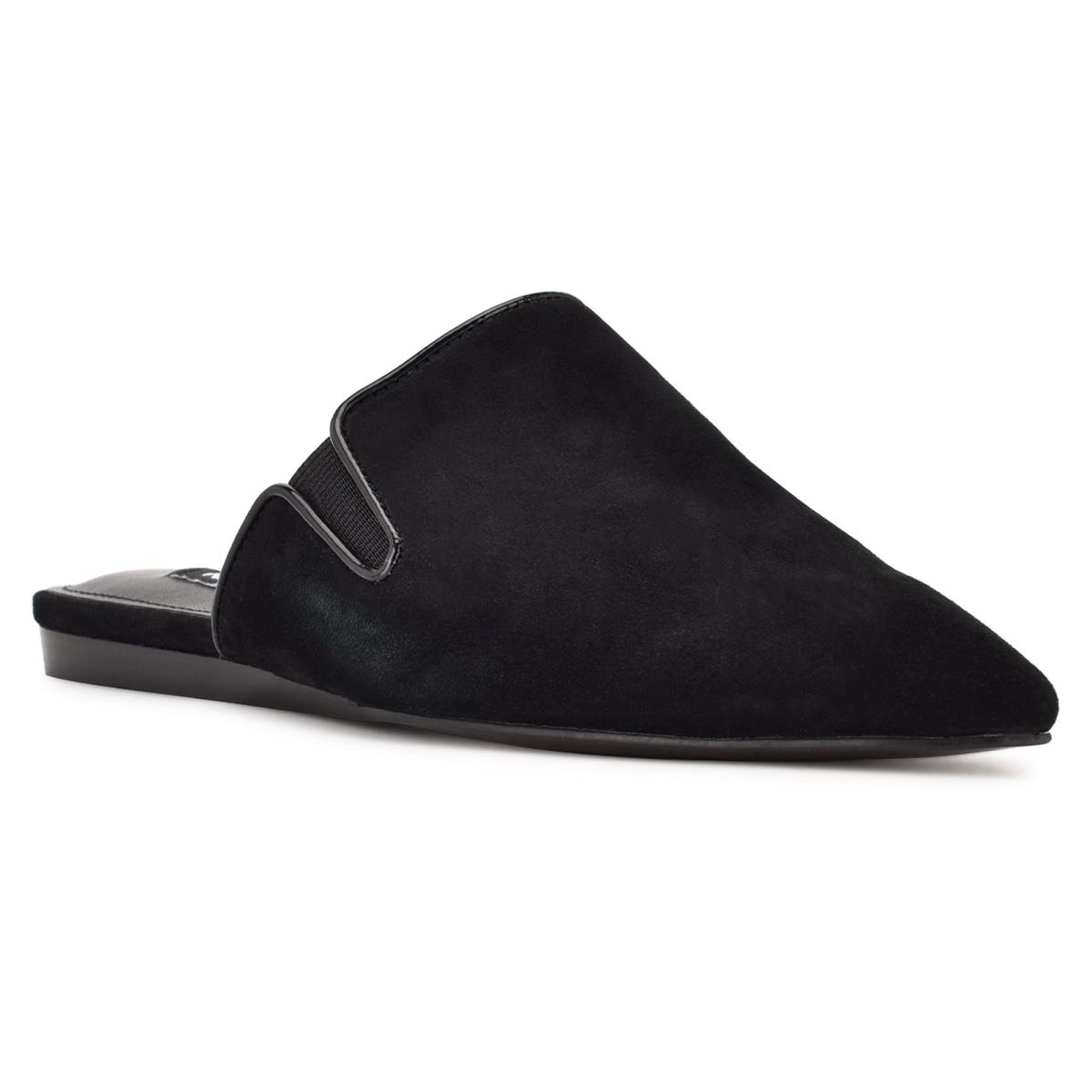 Black Women's Nine West Freeda Pointy Toe Mules | GWBL15802