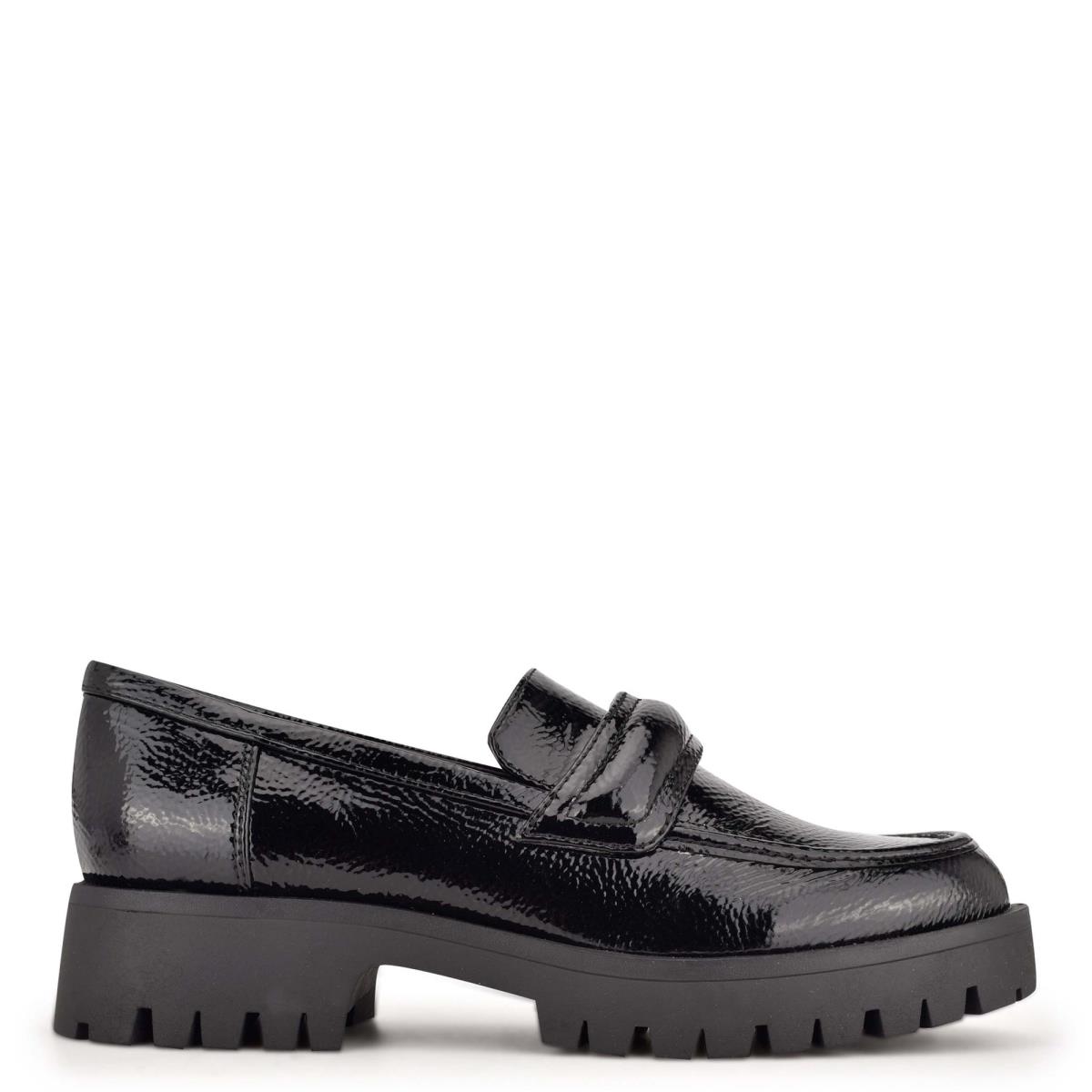 Black Women\'s Nine West Garren Lug Sole Loafers | MTJS14208