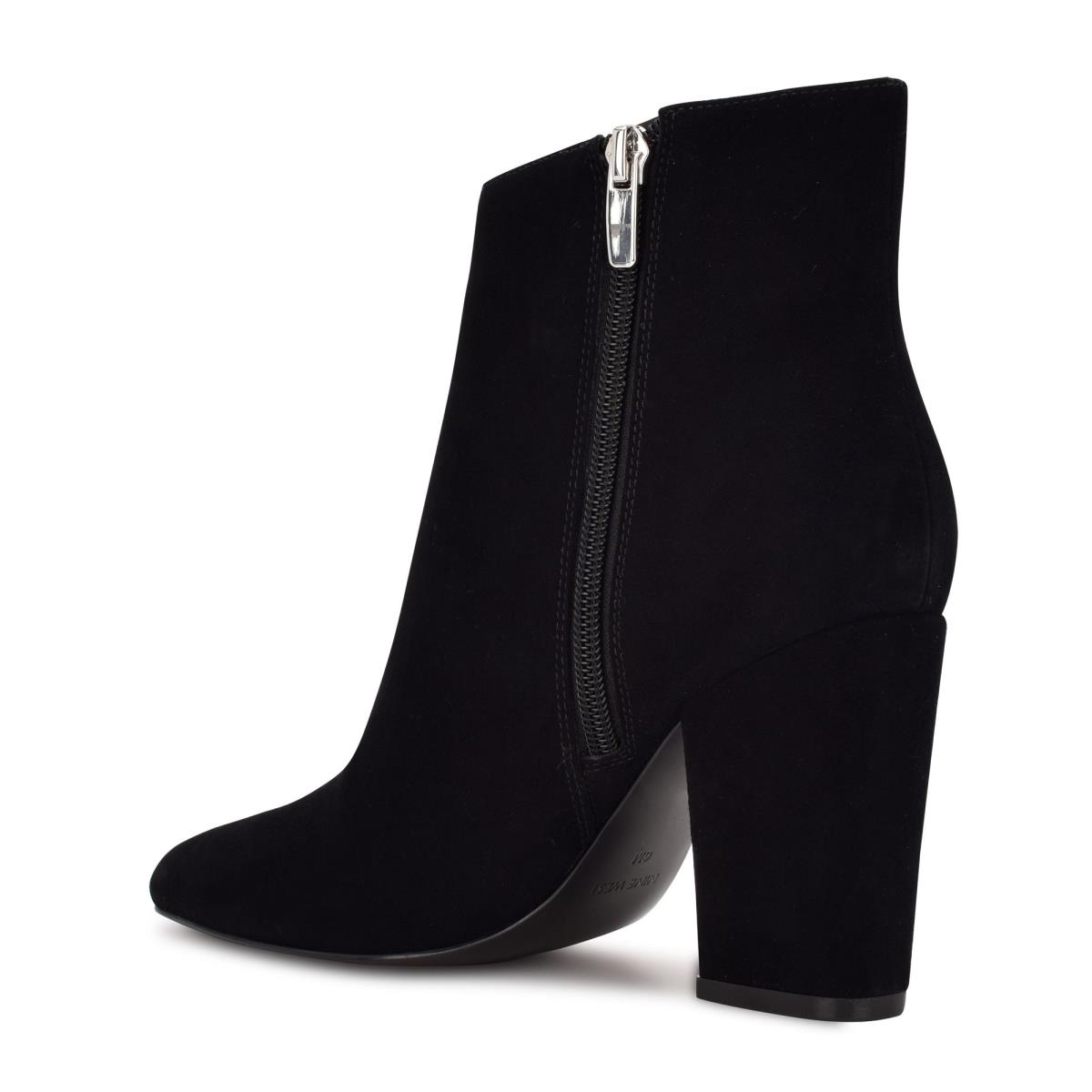 Black Women's Nine West Glorya Heeled Booties | WEIX54098