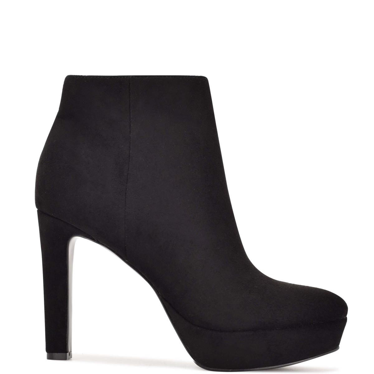 Black Women\'s Nine West Glowup Platform Booties | UPTO18049