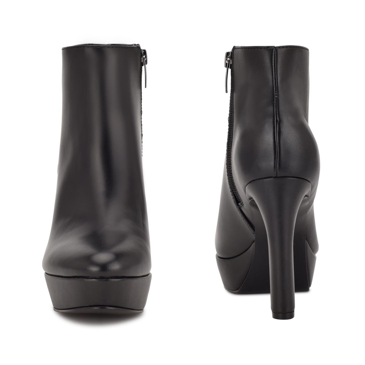 Black Women's Nine West Glowup Platform Booties | XUSA09572