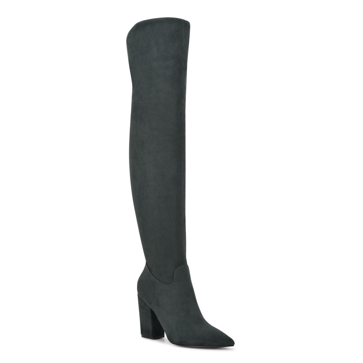 Black Women's Nine West Goforit Over The Knee Heeled Boots | FAYN28064