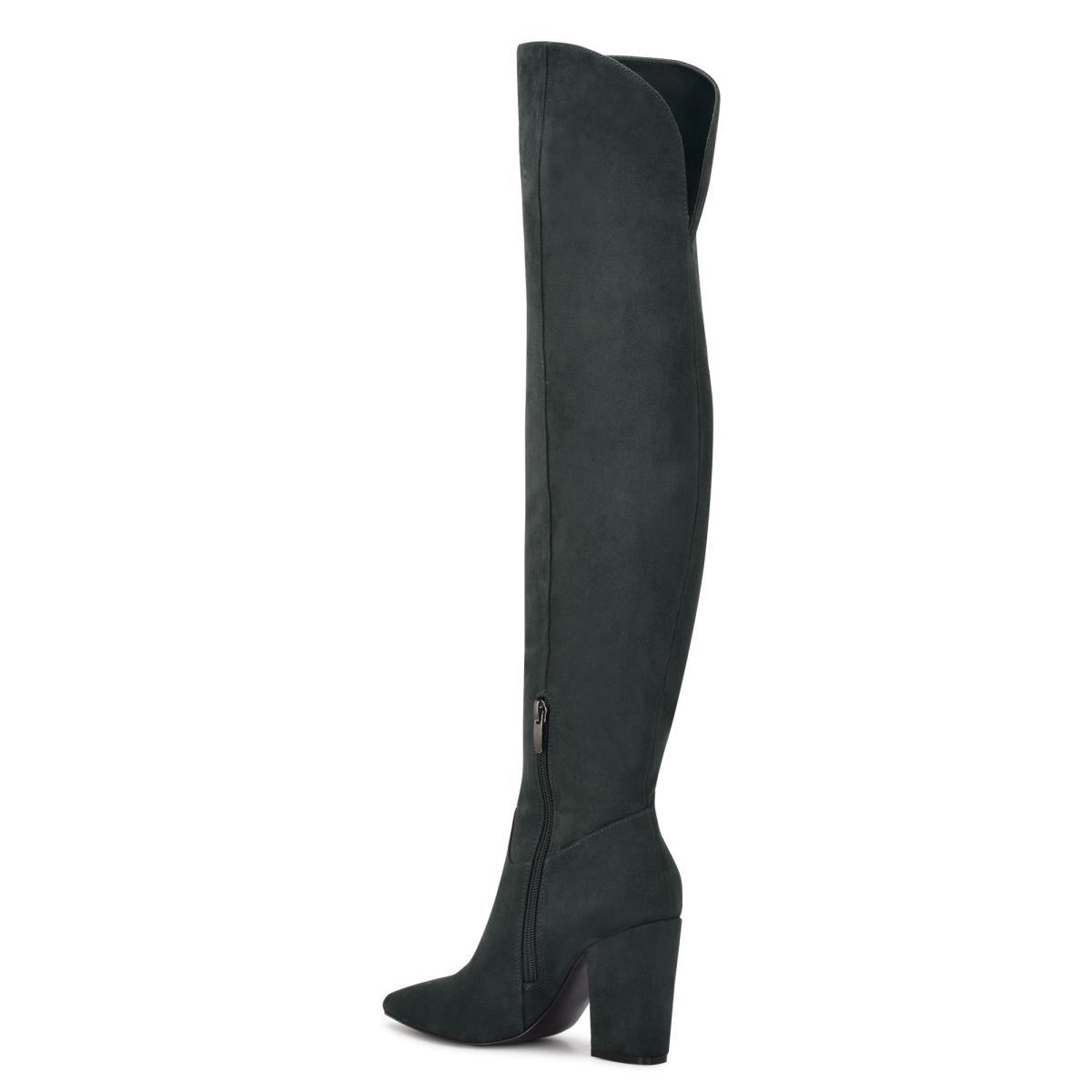 Black Women's Nine West Goforit Over The Knee Heeled Boots | FAYN28064