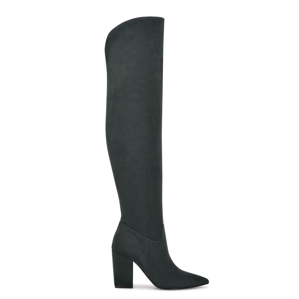 Black Women\'s Nine West Goforit Over The Knee Heeled Boots | FAYN28064