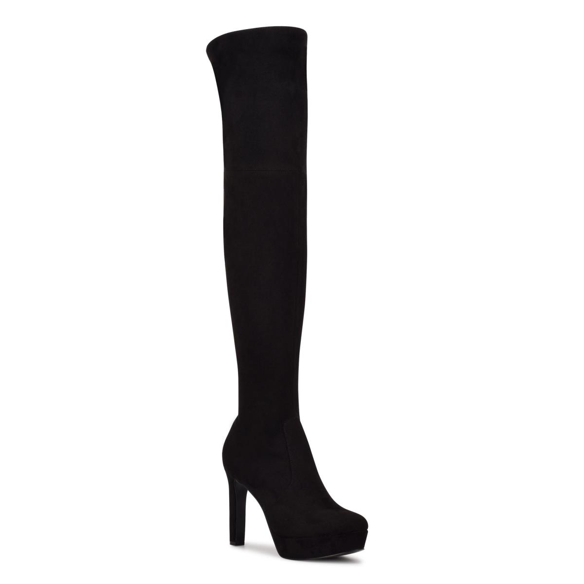 Black Women's Nine West Gotcha Over the Knee Platform Boots | SRKN50897