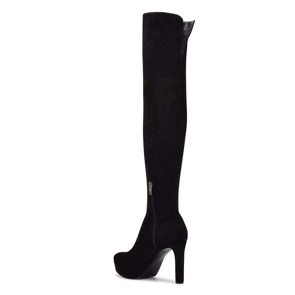 Black Women's Nine West Gotcha Over the Knee Platform Boots | SRKN50897